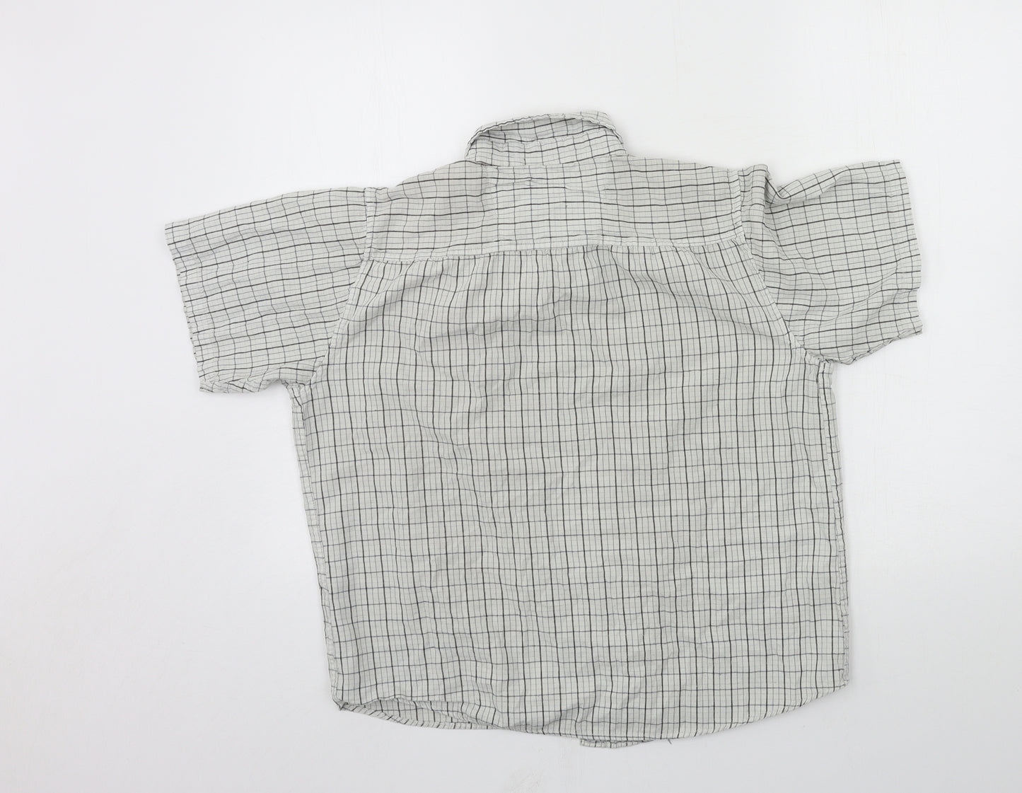 Cambridge Classics Mens Grey Plaid   Button-Up Size L