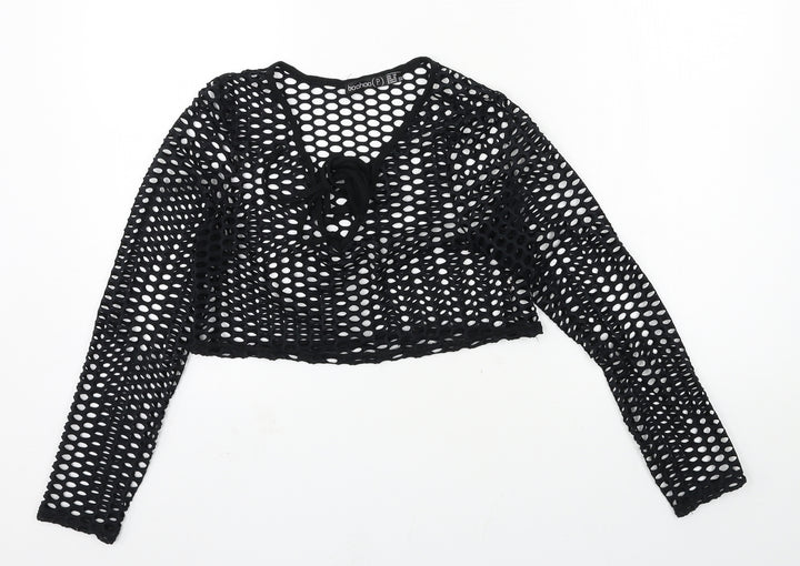 Boohoo Womens Black   Basic T-Shirt Size 10