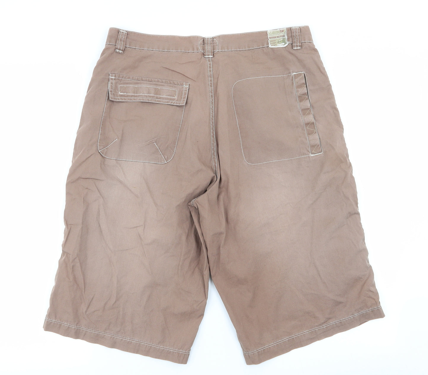 River Island Mens Brown   Cargo Shorts Size 32 in