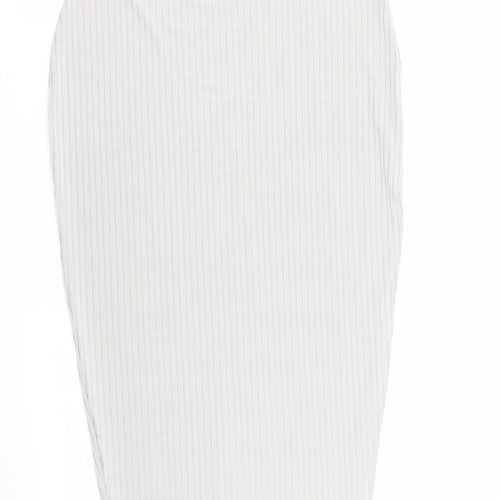 Boohoo Womens Grey   Flare Skirt Size 10  - Stretch waistband