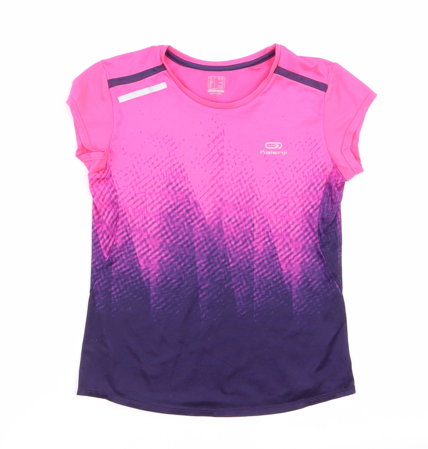 DECATHLON Girls Multicoloured Geometric  Basic T-Shirt Size 10 Years