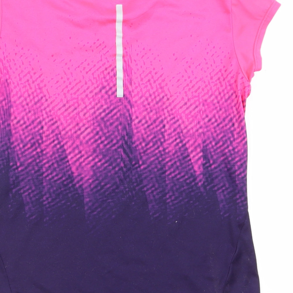 DECATHLON Girls Multicoloured Geometric  Basic T-Shirt Size 10 Years