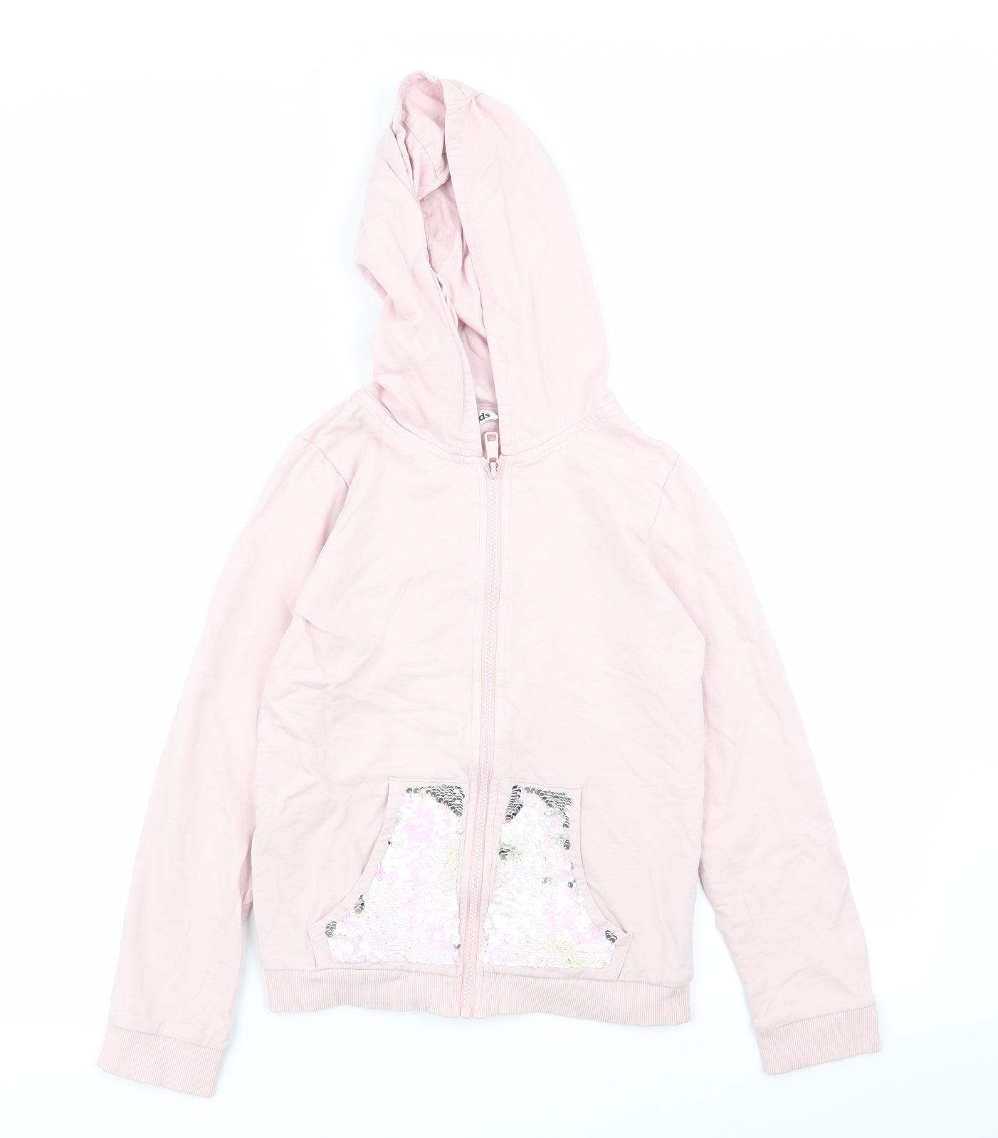 M&Co Girls Pink   Full Zip Jumper Size 9-10 Years