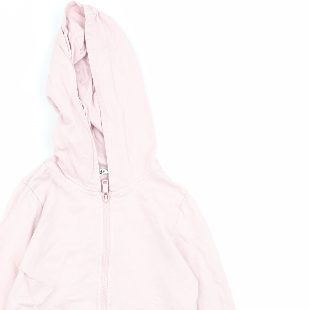 M&Co Girls Pink   Full Zip Jumper Size 9-10 Years
