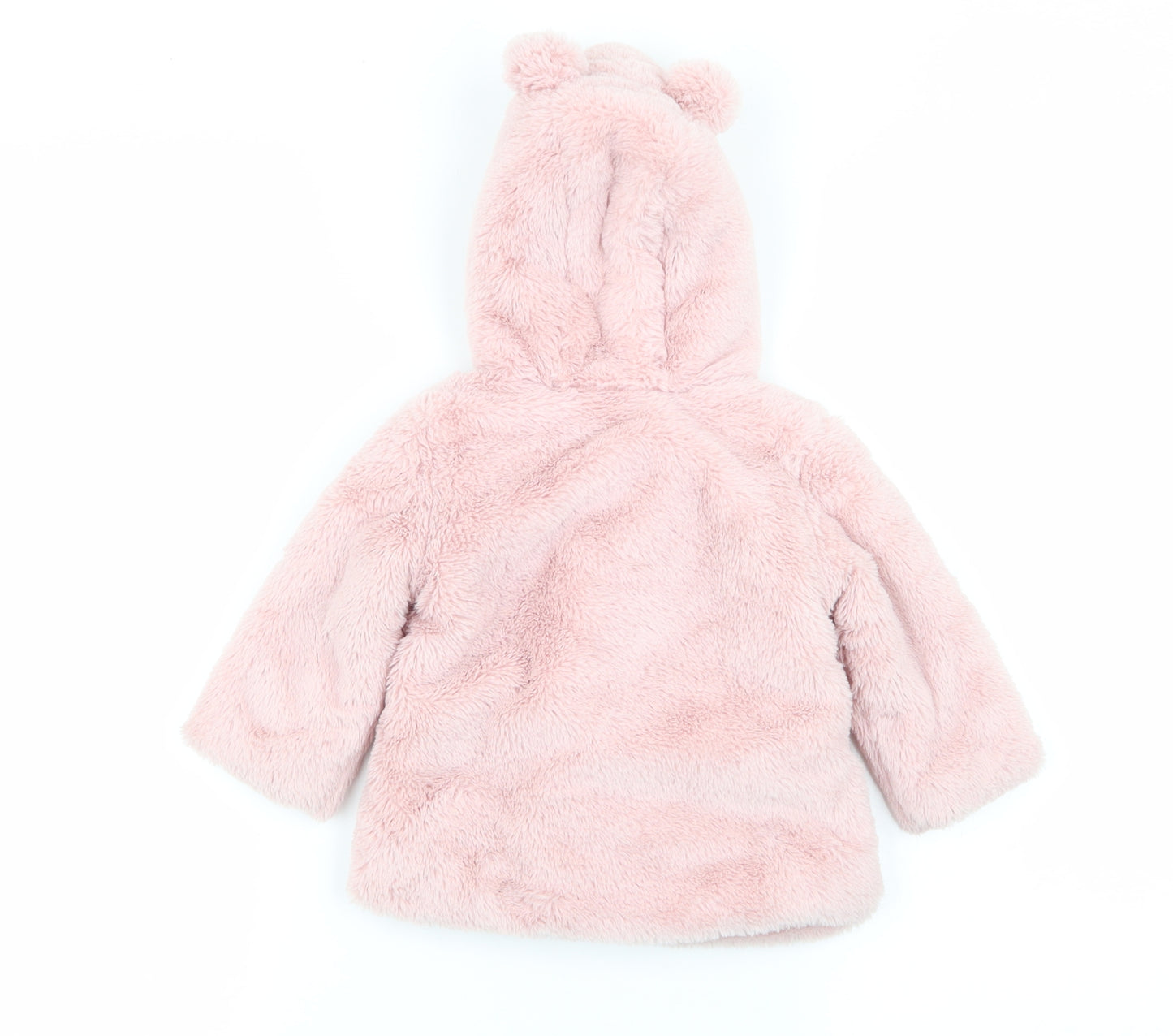 Asda George Girls Pink   Basic Coat Coat Size 6-9 Months