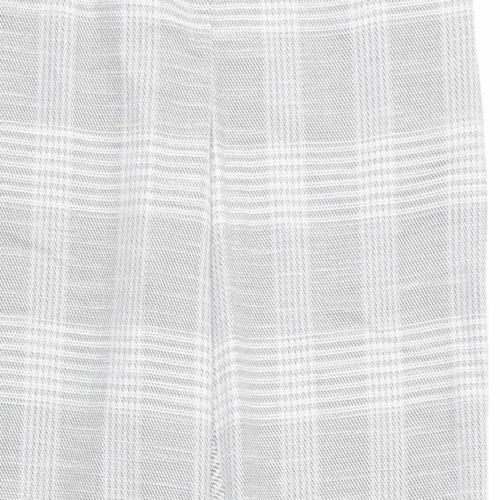 H&M Womens Multicoloured Check  Trousers  Size 12 L31 in