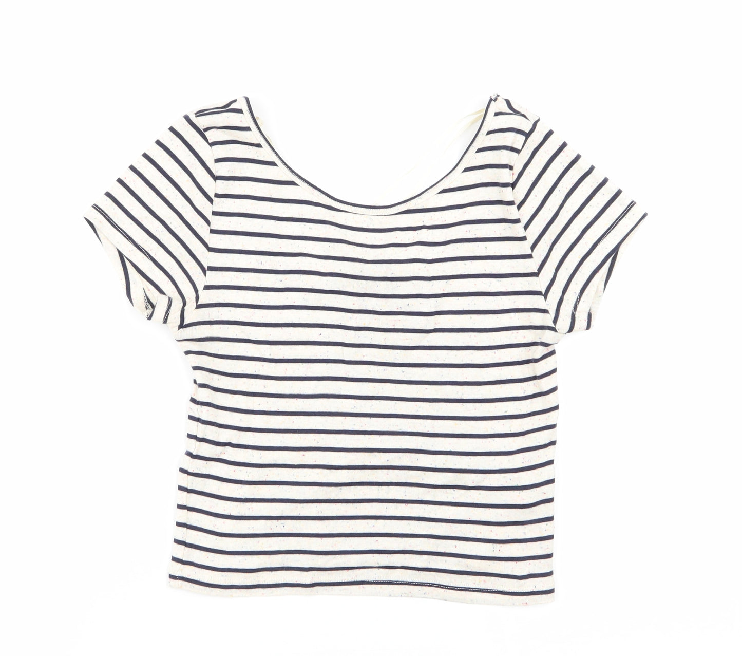New Look Womens Multicoloured Striped  Basic T-Shirt Size 10