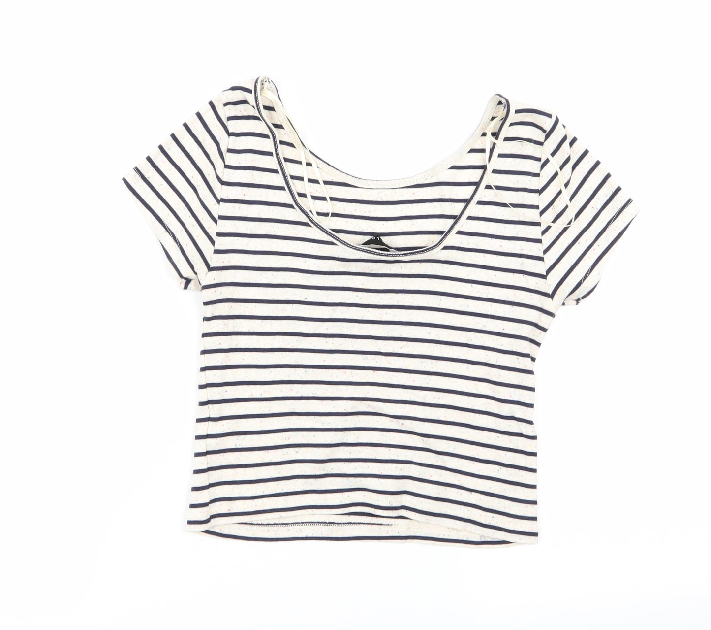 New Look Womens Multicoloured Striped  Basic T-Shirt Size 10
