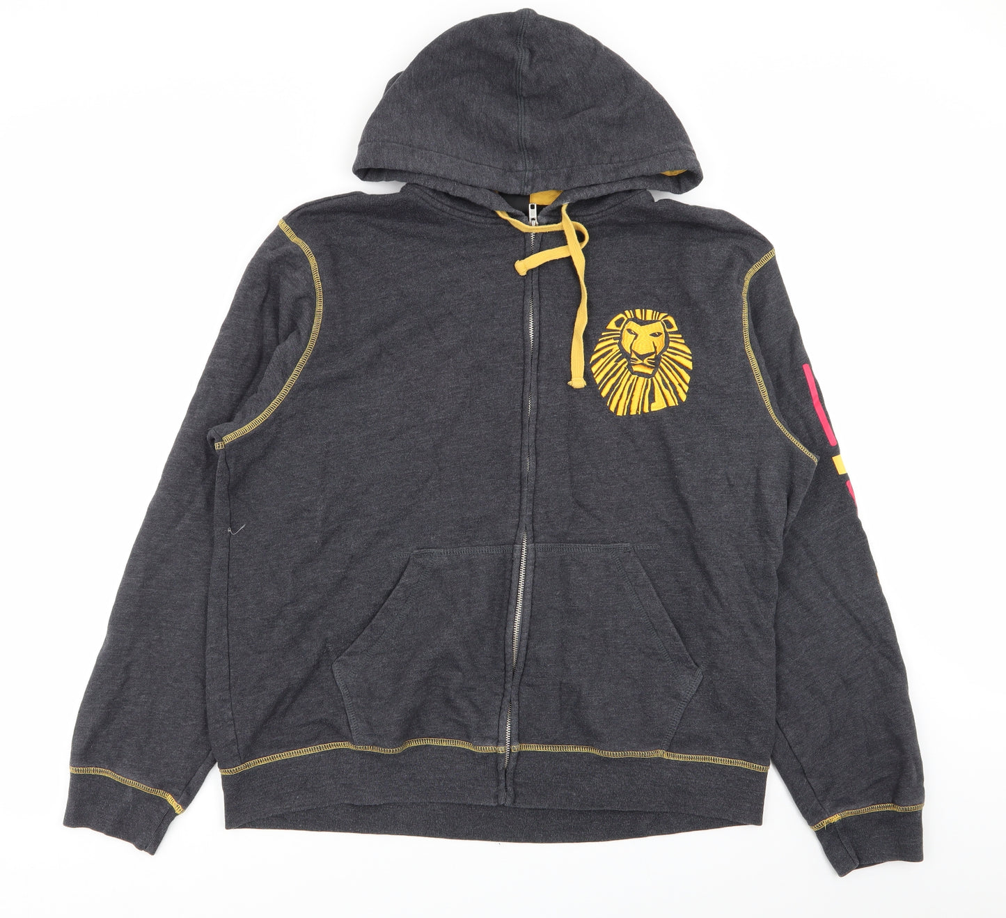 Lion King Mens Grey   Full Zip Jumper Size XL