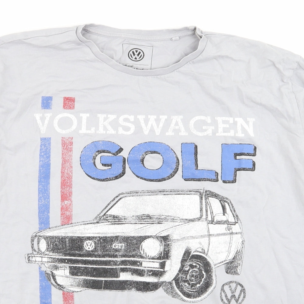 Volkswagen Mens Grey Geometric   T-Shirt Size 2XL