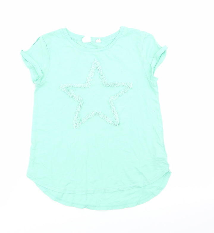 Gap Girls Green Basic T-Shirt Size 8 Years