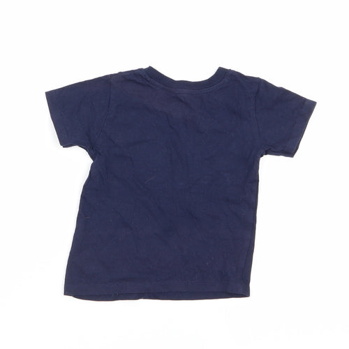 Primark Boys Blue Animal Print  Basic T-Shirt Size 12-18 Months