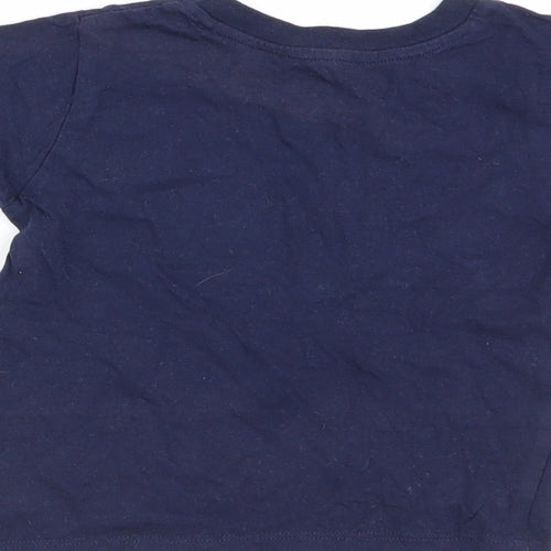 Primark Boys Blue Animal Print  Basic T-Shirt Size 12-18 Months