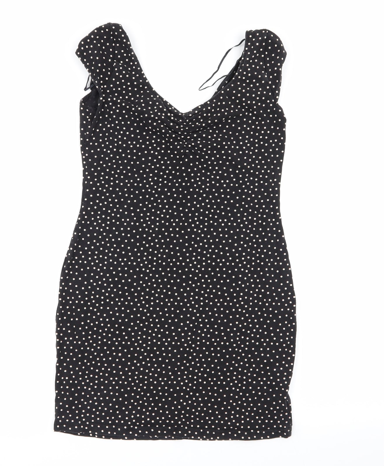H&M Womens Black Polka Dot  Basic Blouse Size 14