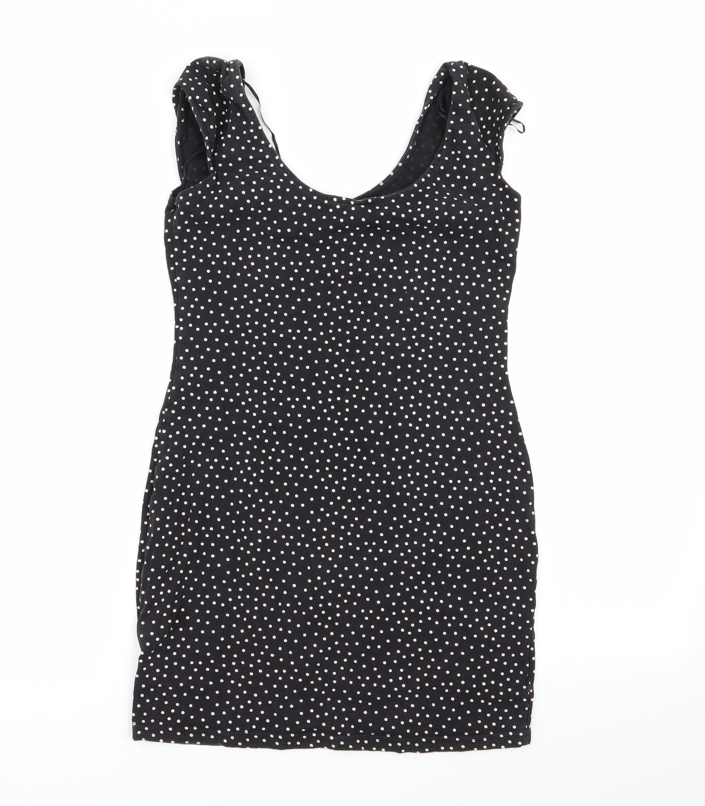 H&M Womens Black Polka Dot  Basic Blouse Size 14
