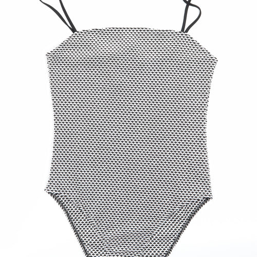 Miss Selfridge Womens Multicoloured Geometric  Bodysuit One-Piece Size 14
