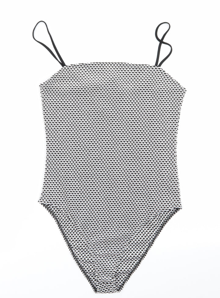 Miss Selfridge Womens Multicoloured Geometric Bodysuit One-Piece Size 14