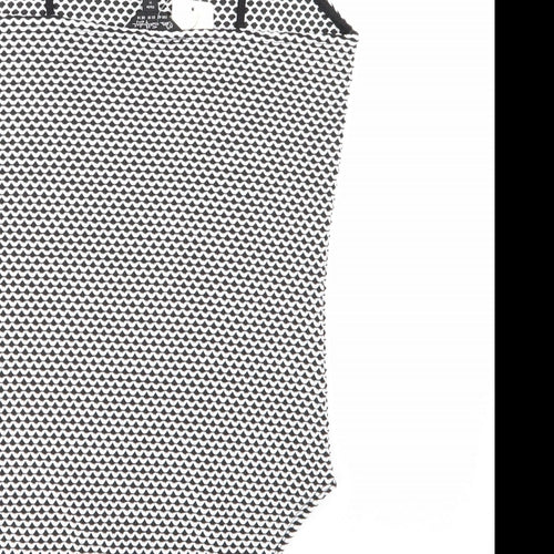 Miss Selfridge Womens Multicoloured Geometric  Bodysuit One-Piece Size 14