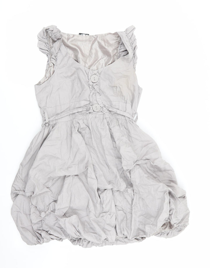 New Look Womens Grey   Fit & Flare  Size 10