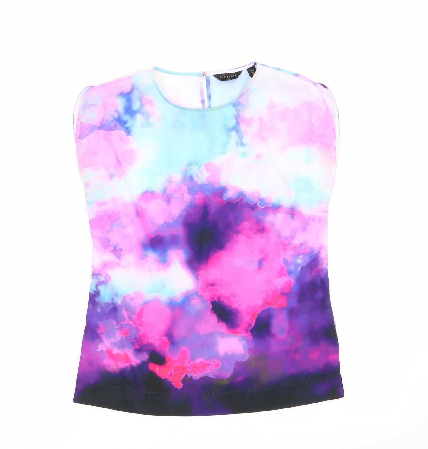Ted Baker Womens Multicoloured Geometric  Basic Blouse Size S