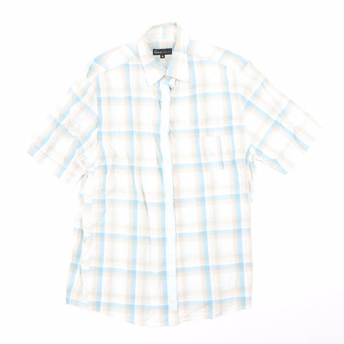 Asda George Mens Multicoloured Check   Button-Up Size M