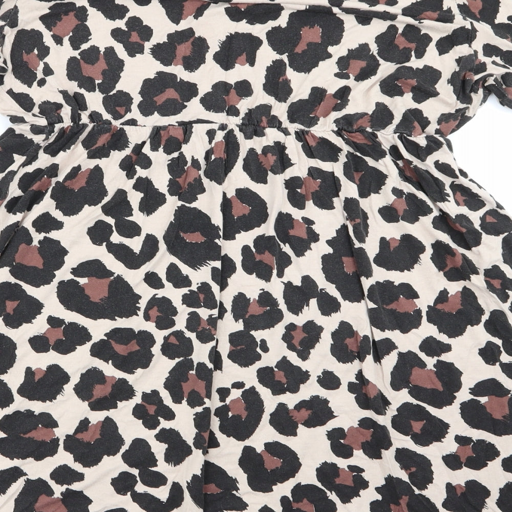 Boohoo Womens Multicoloured Animal Print  Fit & Flare  Size 18