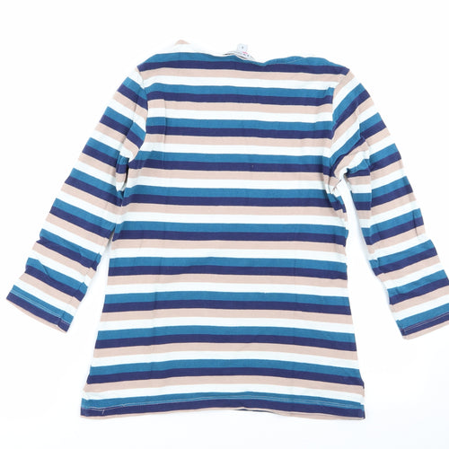 Crew Clothing Womens Multicoloured Striped  Basic T-Shirt Size 8