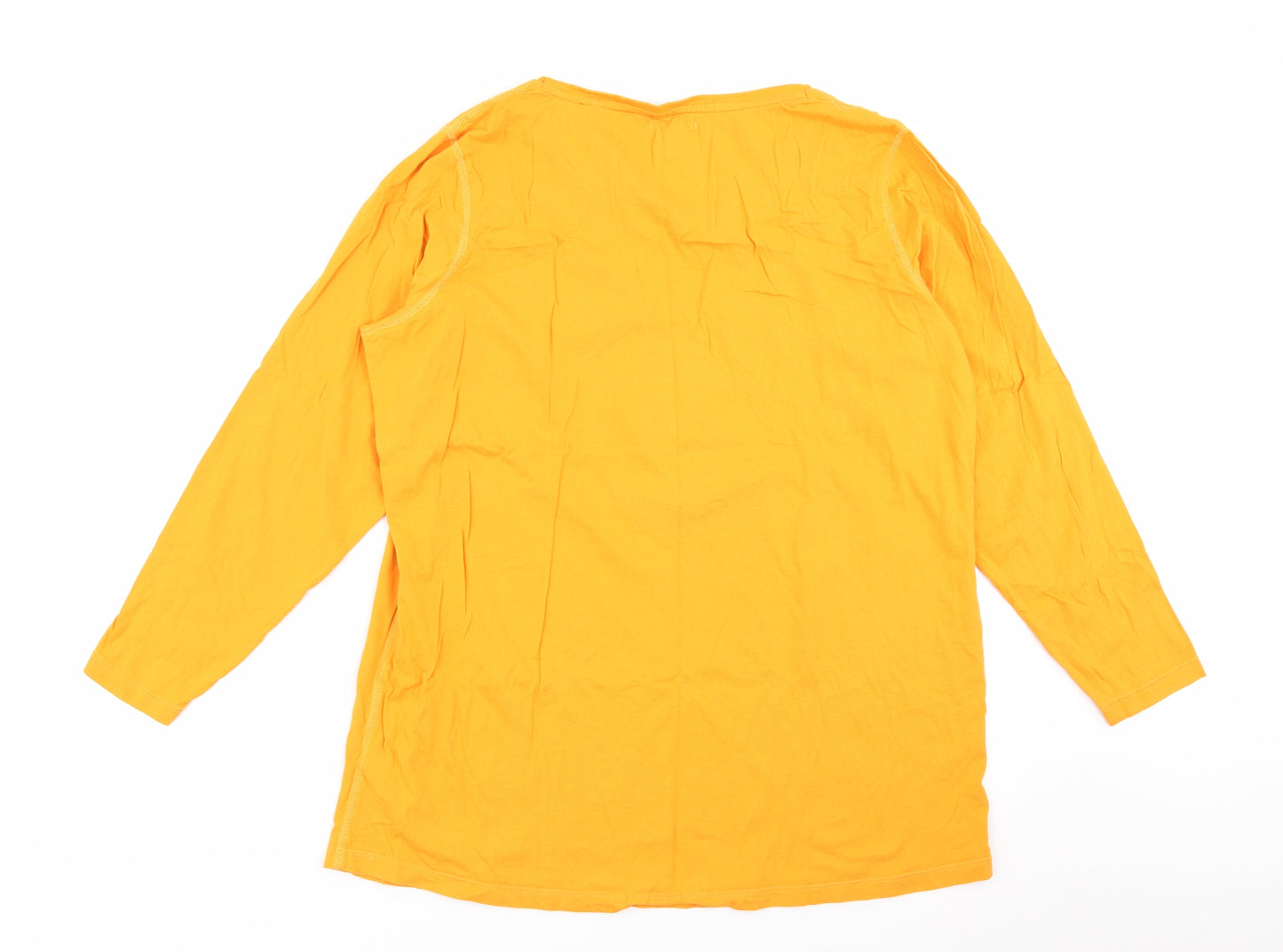 NEXT Womens Yellow Solid  Top Pyjama Top Size 2XL