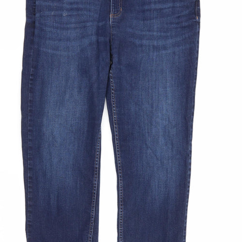 M&S Womens Blue   Straight Jeans Size 36 in L30 in