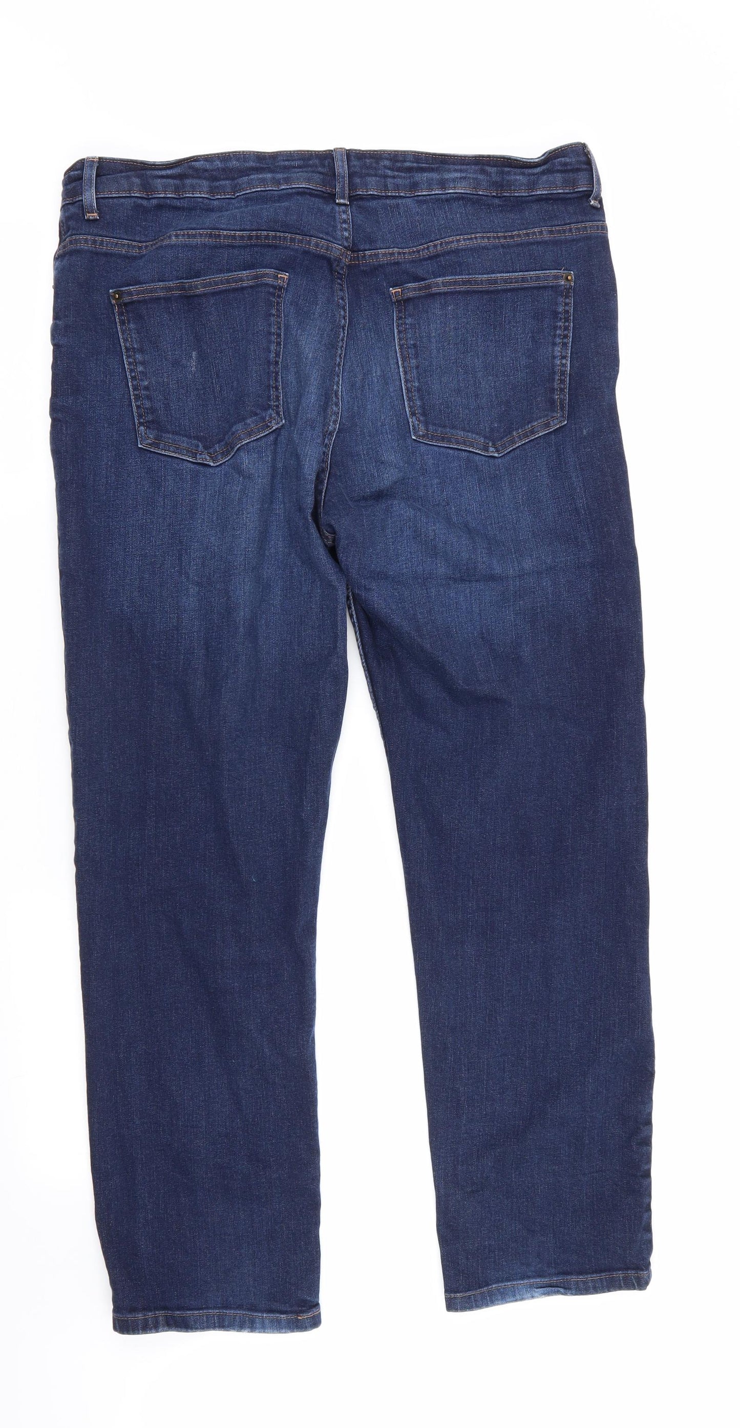 M&S Womens Blue   Straight Jeans Size 36 in L30 in