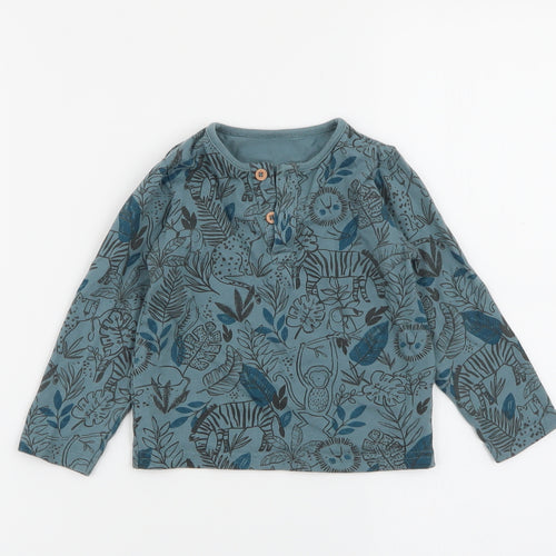TU Girls Green Floral  Basic T-Shirt Size 9-12 Months