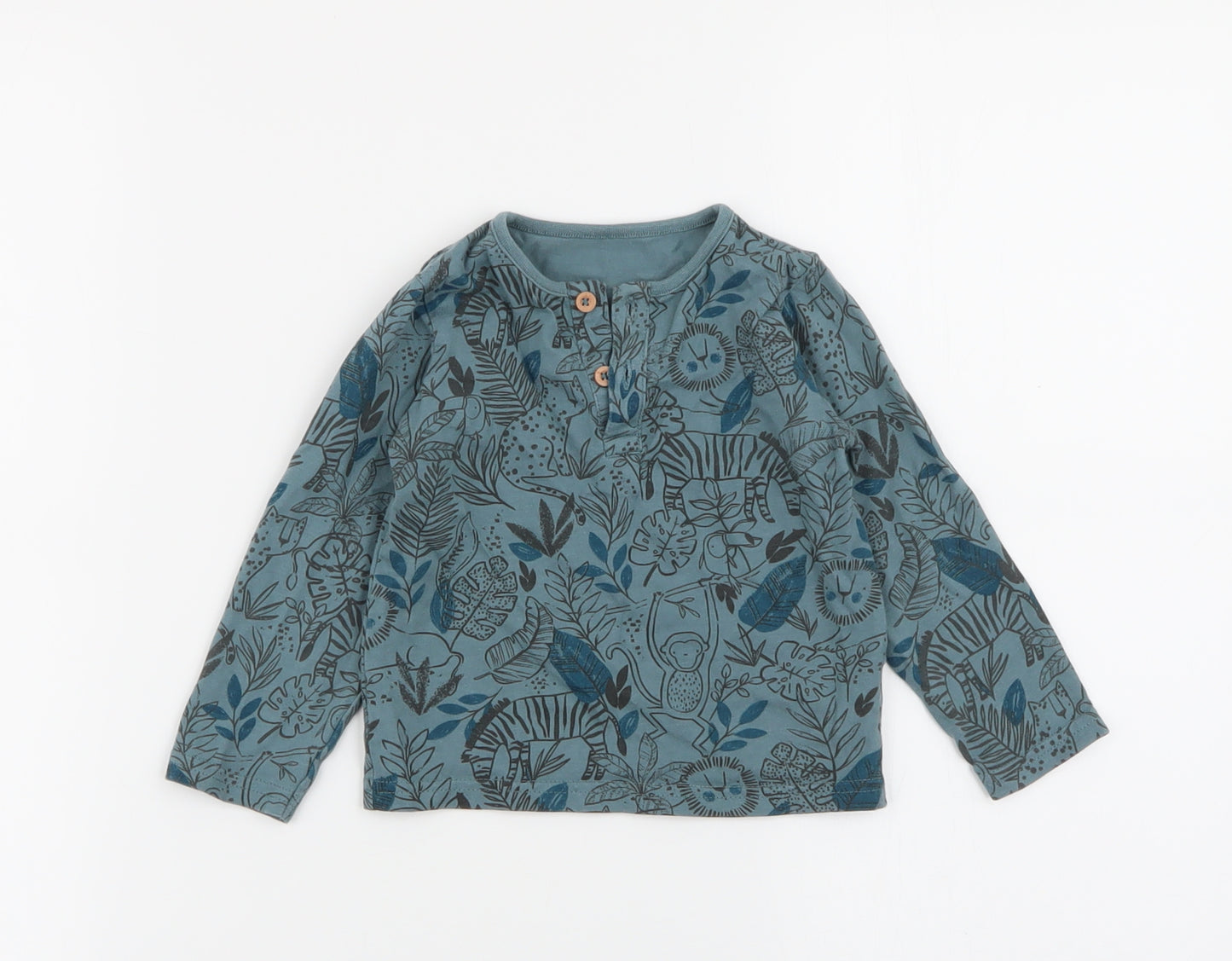 TU Girls Green Floral  Basic T-Shirt Size 9-12 Months