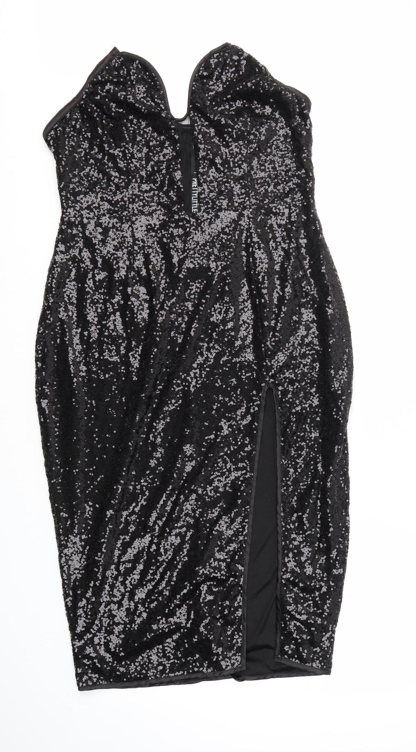 PRETTY LITTLE THING  Womens Black   Fit & Flare  Size 12