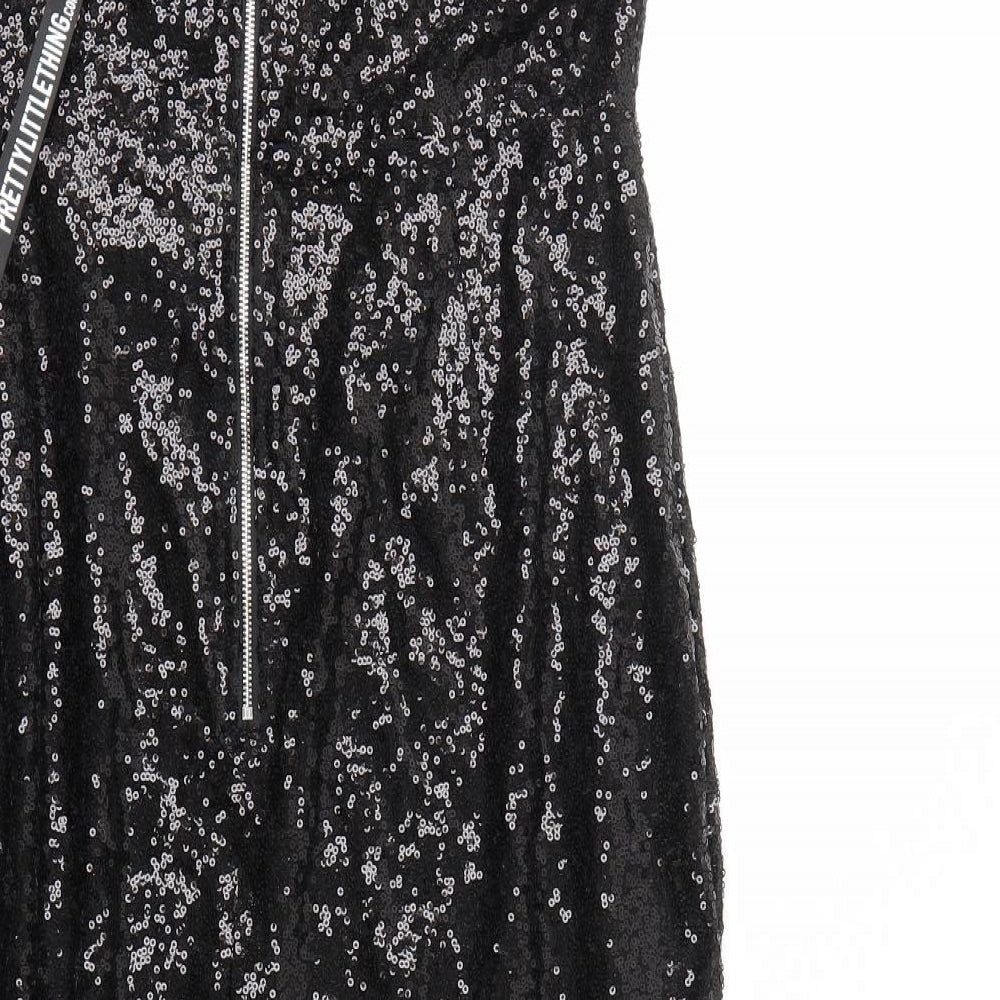 PRETTY LITTLE THING  Womens Black   Fit & Flare  Size 12