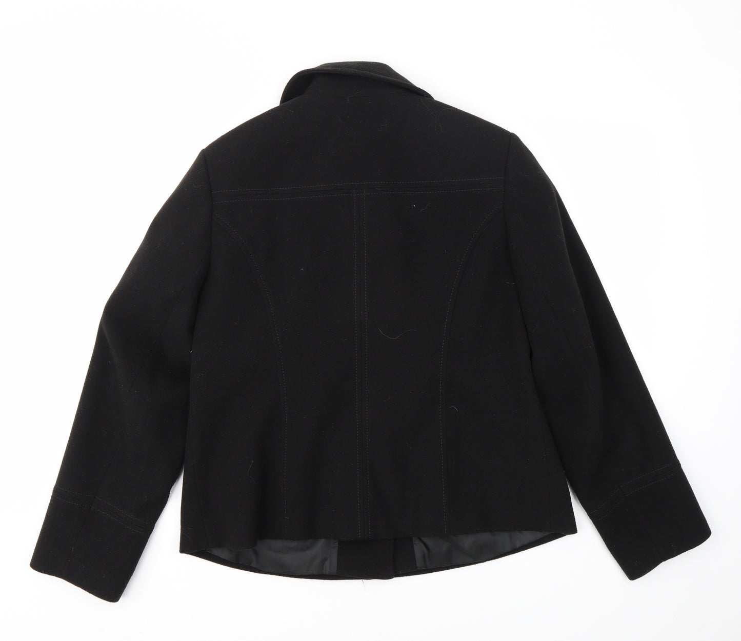 M&S Womens Black   Jacket Coat Size 16