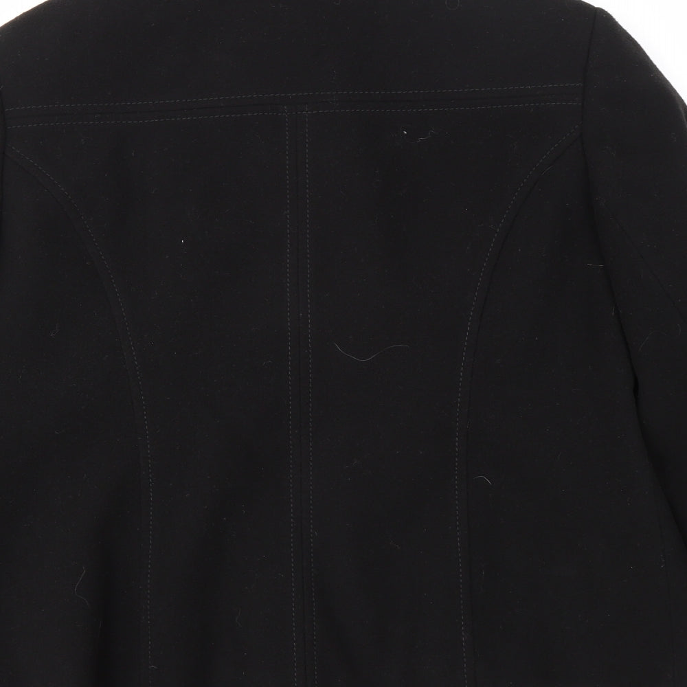 M&S Womens Black   Jacket Coat Size 16