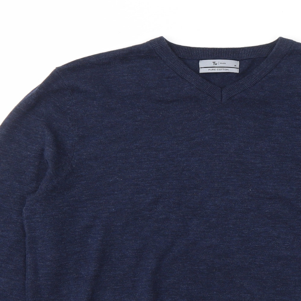 TU Mens Blue   Pullover Sweatshirt Size M
