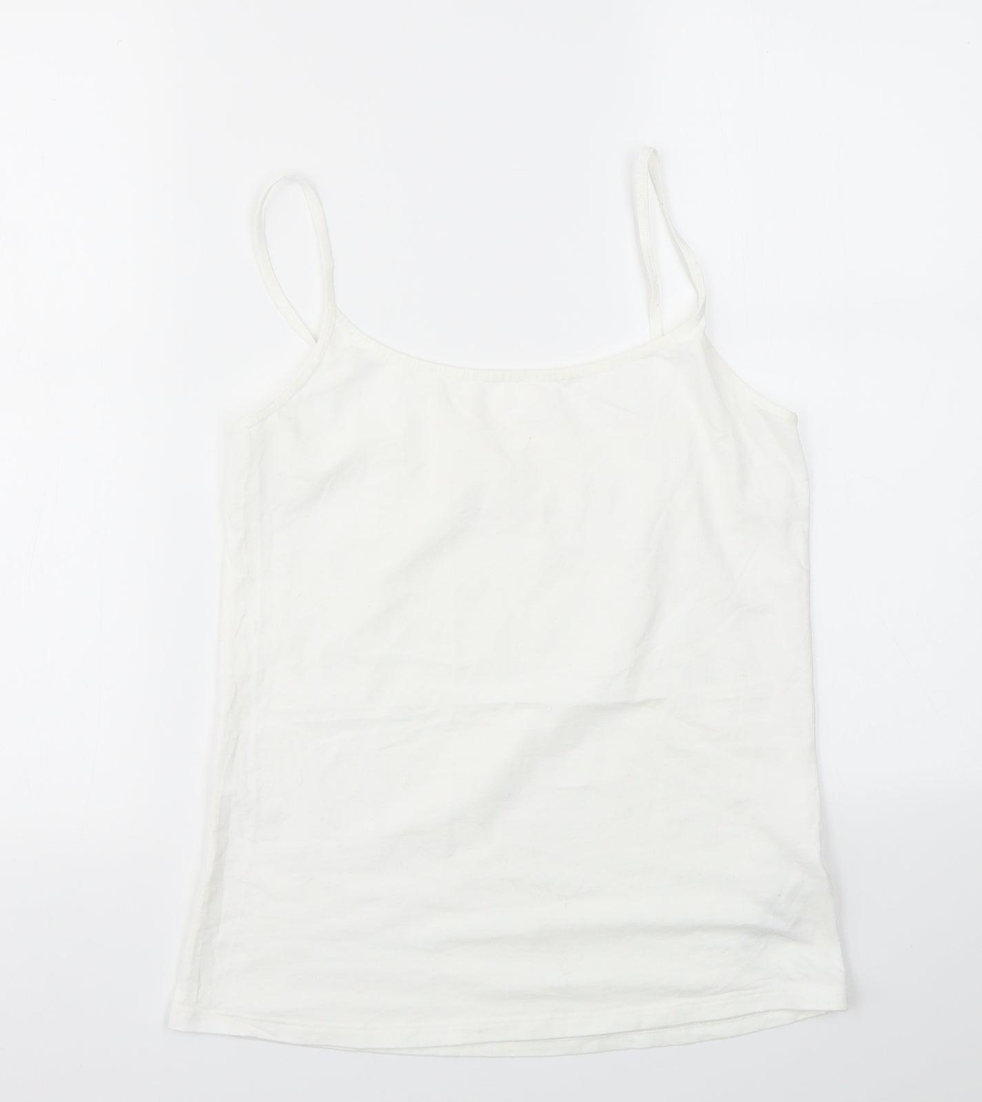 M&S Womens White   Basic T-Shirt Size 14