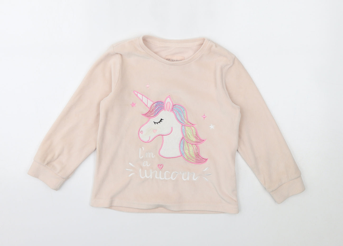 PRIMARK  Girls Pink Animal Print  Pullover Sweatshirt Size 5-6 Years