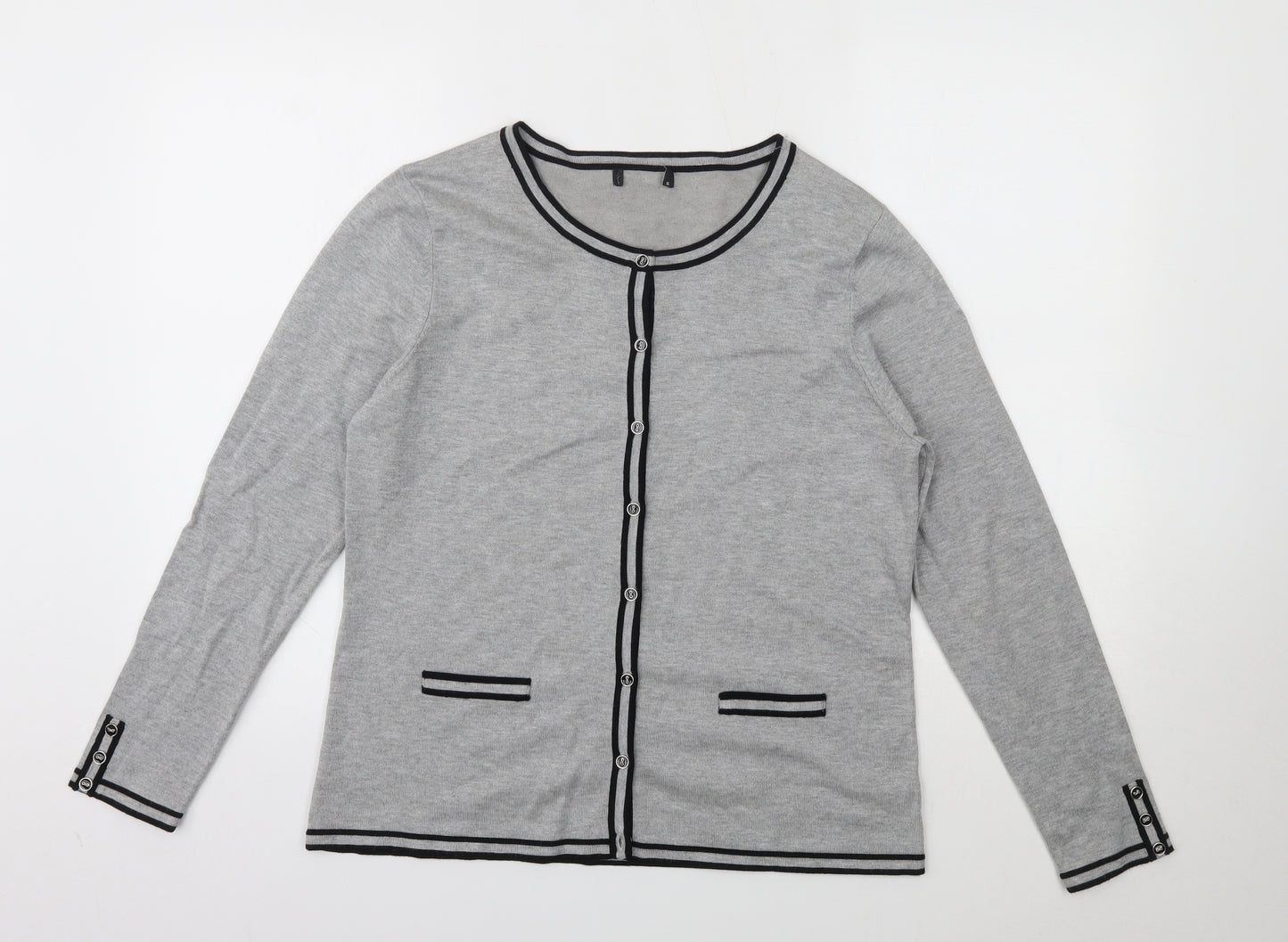 Preworn Womens Grey   Cardigan Jumper Size 16