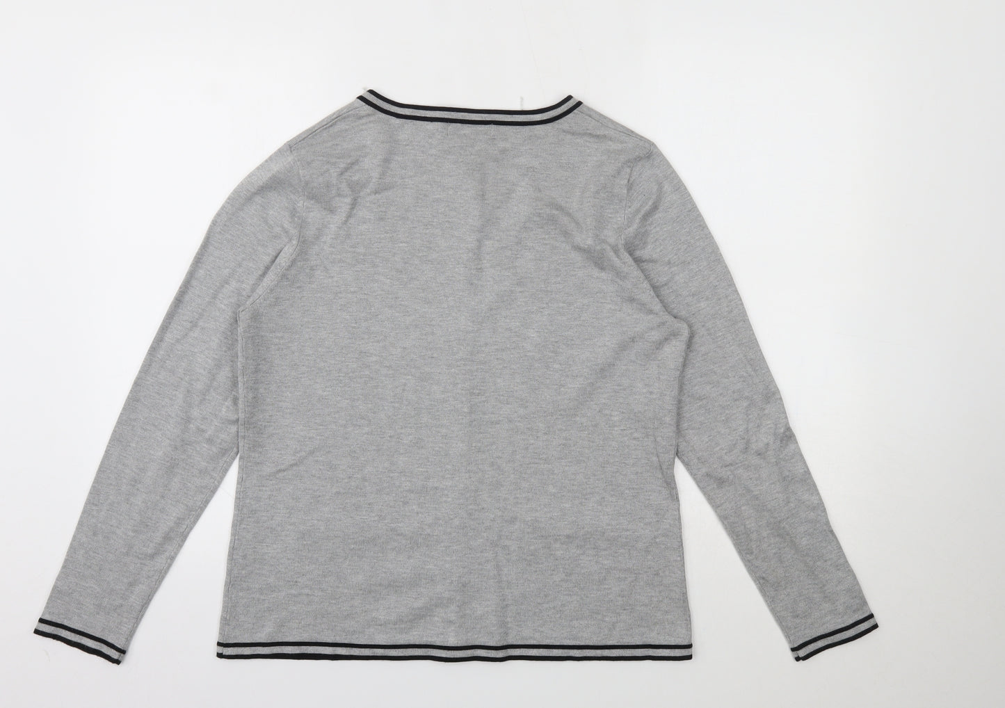 Preworn Womens Grey   Cardigan Jumper Size 16