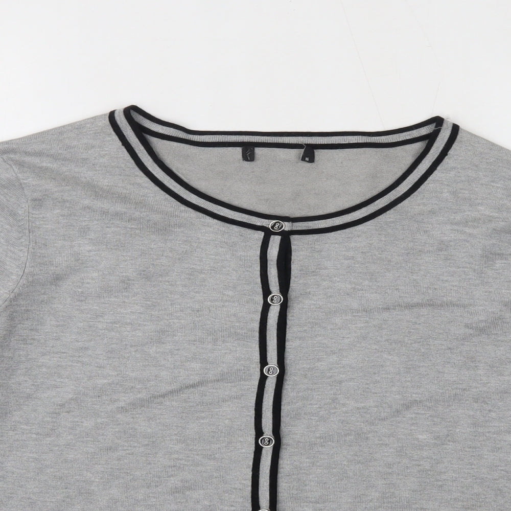 Preworn Womens Grey   Cardigan Jumper Size 16