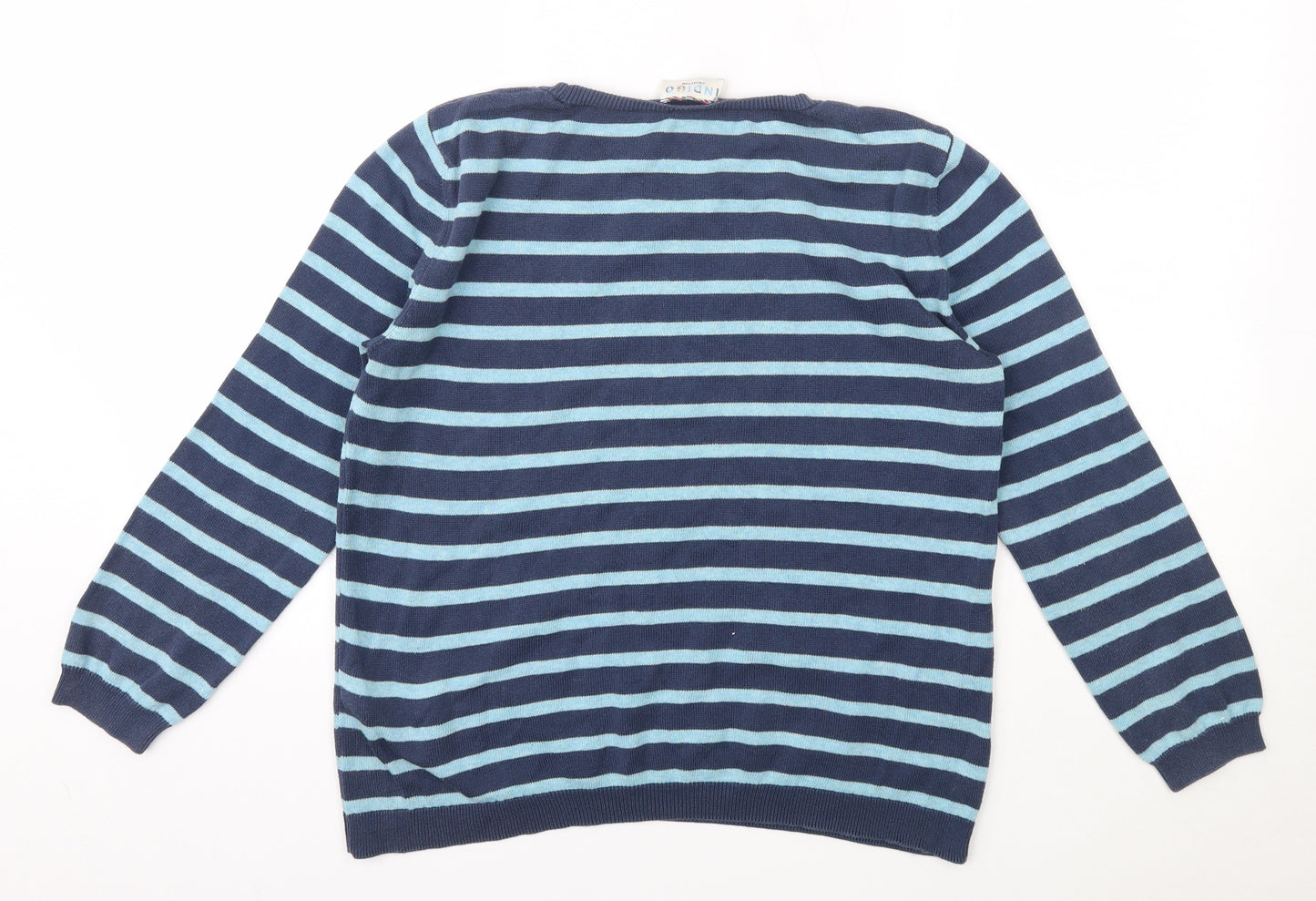 M&S Womens Blue Striped  Pullover Jumper Size 12