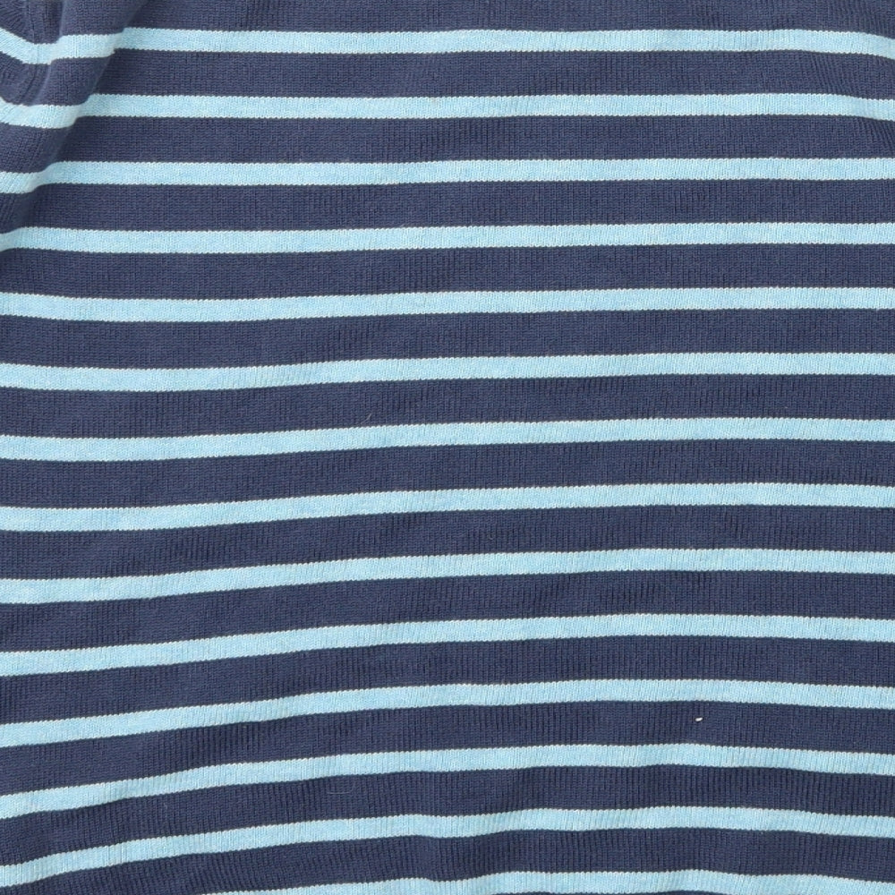 M&S Womens Blue Striped  Pullover Jumper Size 12