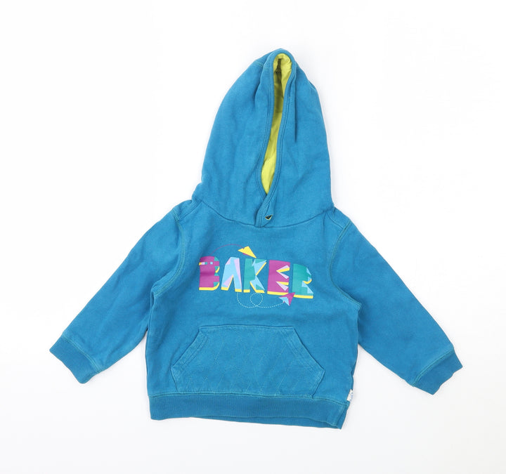Debenhams Girls Blue Geometric Pullover Jumper Size 2-3 Years