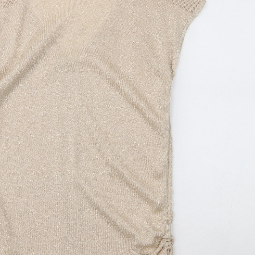 NEXT  Womens Gold   Basic T-Shirt Size 10
