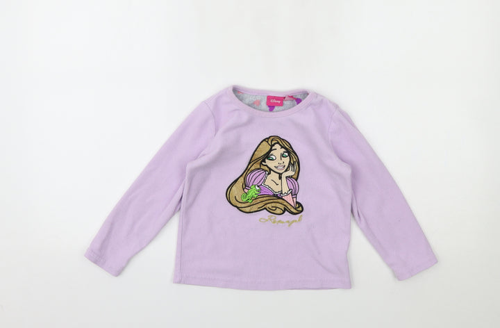 Primark Girls Purple Geometric Top Pyjama Top Size 3-4 Years