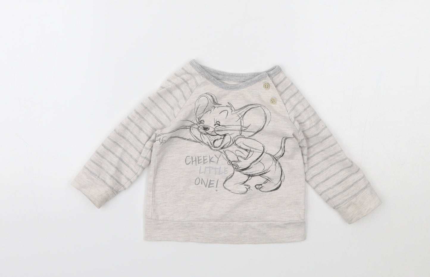 George Baby Ivory Geometric  Pullover Jumper Size 3-6 Months