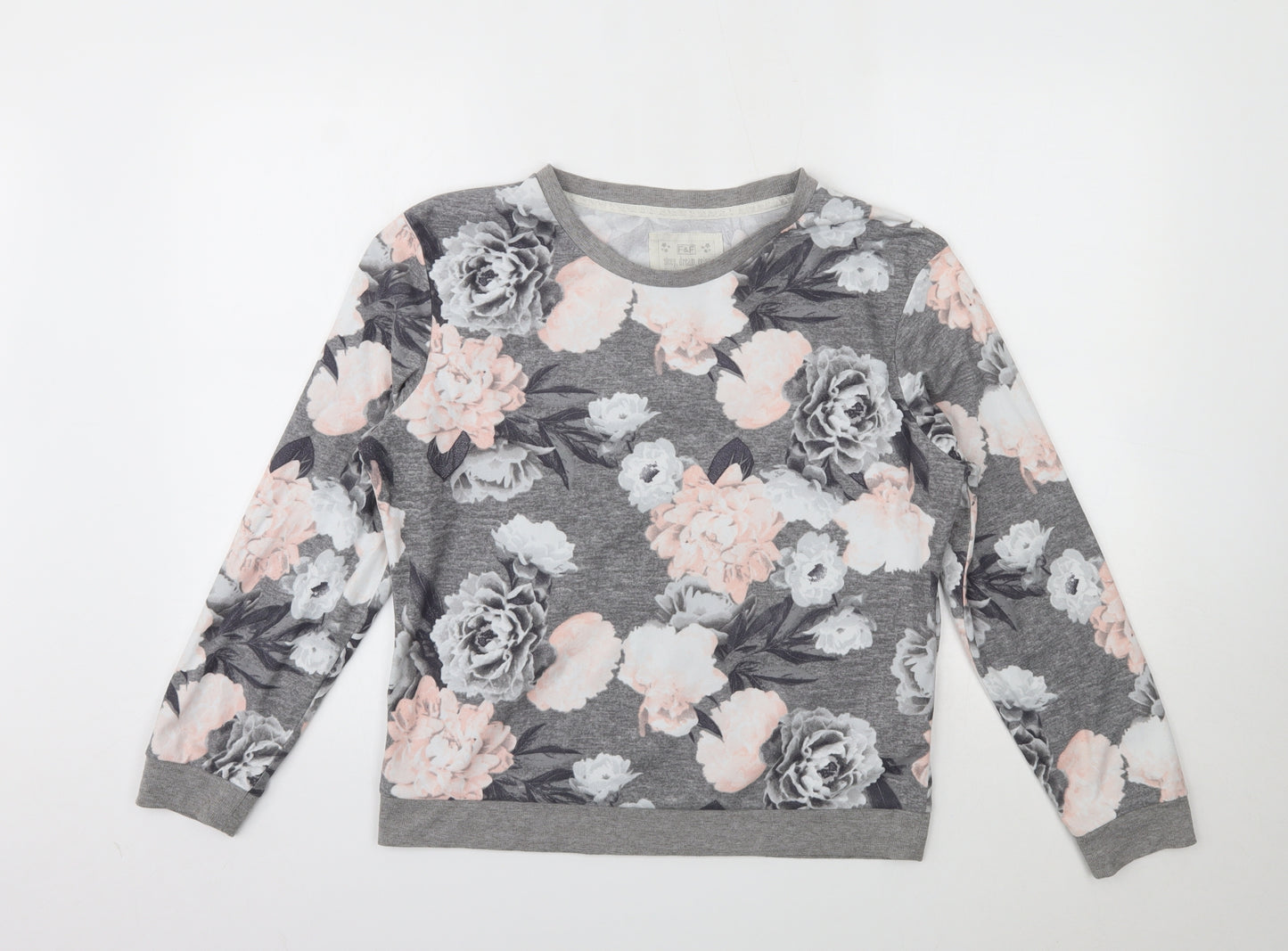 F&F  Womens Multicoloured Floral  Pullover Jumper Size S