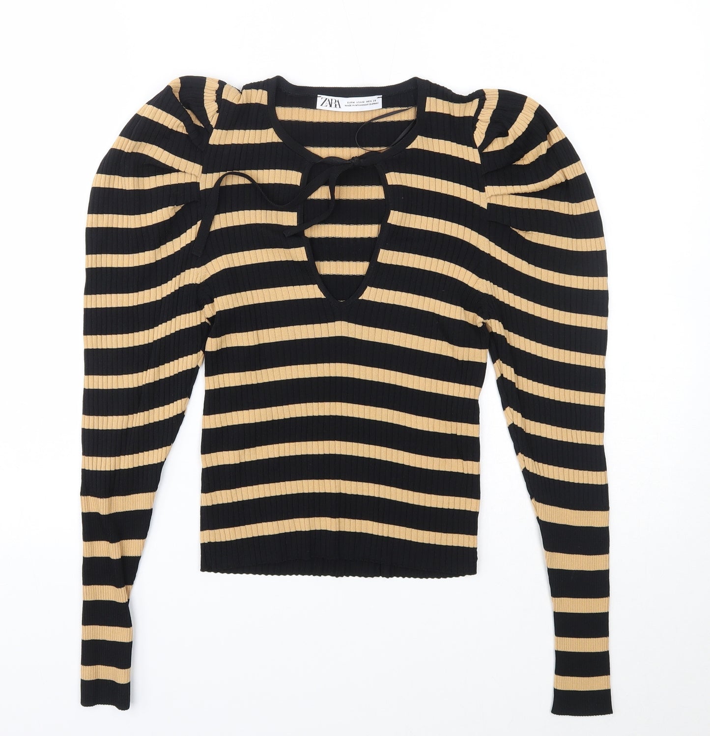 Zara Womens Multicoloured Striped  Pullover Jumper Size M